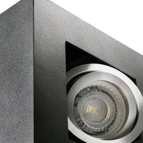 Kanlux LED GU10 plafondspot armatuur zwart - Enkelvoudig voor 1 LED GU10 spot Kanlux LED GU10 plafondspot armatuur zwart - Enkelvoudig voor 1 LED GU10 spot
