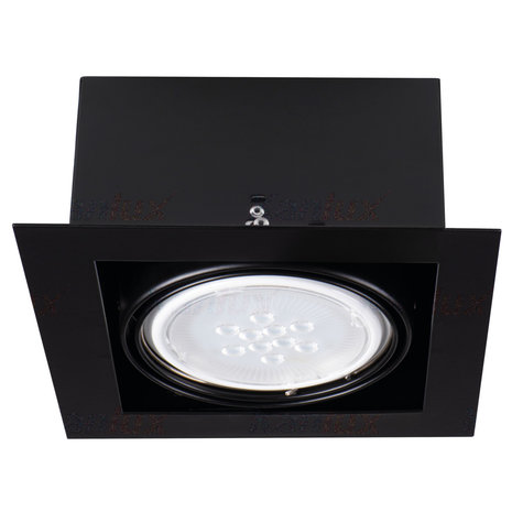 Kanlux LED Inbouwspot MATEO - GU10 AR111 - excl. LED spot - Zwart vierkant Kanlux LED Inbouwspot MATEO - GU10 AR111 - excl. LED spot - Zwart vierkant