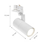 Spectrum LED railspot wit - 3-Fase universeel - GU10 aansluiting Spectrum LED railspot wit - 3-Fase universeel - GU10 aansluiting