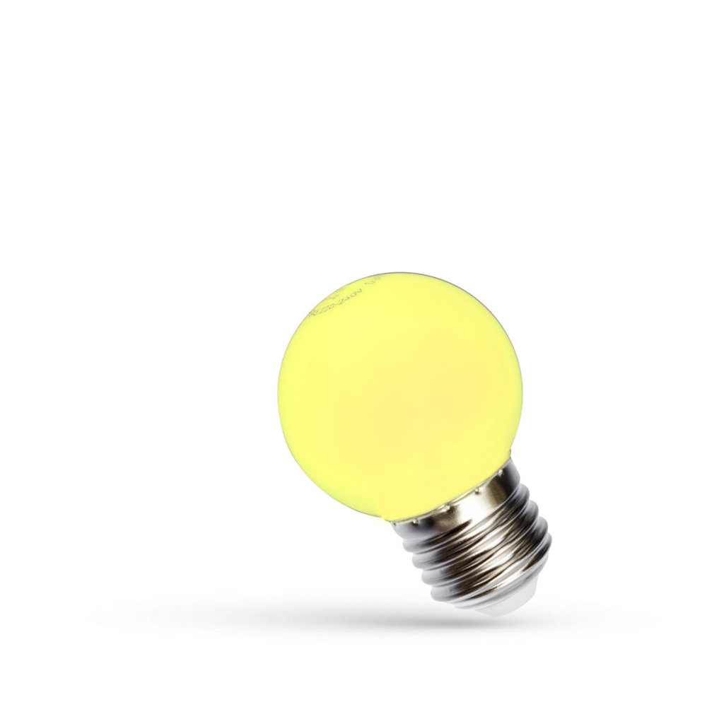 Spectrum LED Kogellamp Spectrum G45 E27 1W Geel Licht | 270° | Niet Dimbaar