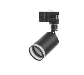 Spectrum LED railspot mini zwart met opale ring - 3-Fase universeel - GU10 aansluiting