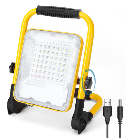 Aan de overkant armoede beheerder LED Werklamp oplaadbaar IP65 - 30W 1000 Lumen - 6500K daglicht wit -  Ledlichtdiscounter.nl