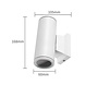 LED GU10 ronde wandlamp wit IP65 - Dubbelvoudig voor 2 LED GU10 spots LED GU10 ronde wandlamp wit IP65 - Dubbelvoudig voor 2 LED GU10 spots