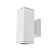 LED GU10 vierkante wandlamp wit IP65 Dubbelvoudig voor 2 LED GU10 spots LED GU10 vierkante wandlamp wit IP65 Dubbelvoudig voor 2 LED GU10 spots