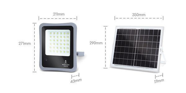 Aigostar Solar Schijnwerper10XHS IP65 - 300W - 6500K - met afstandsbediening Aigostar Solar Schijnwerper10XHS IP65 - 300W - 6500K - met afstandsbediening