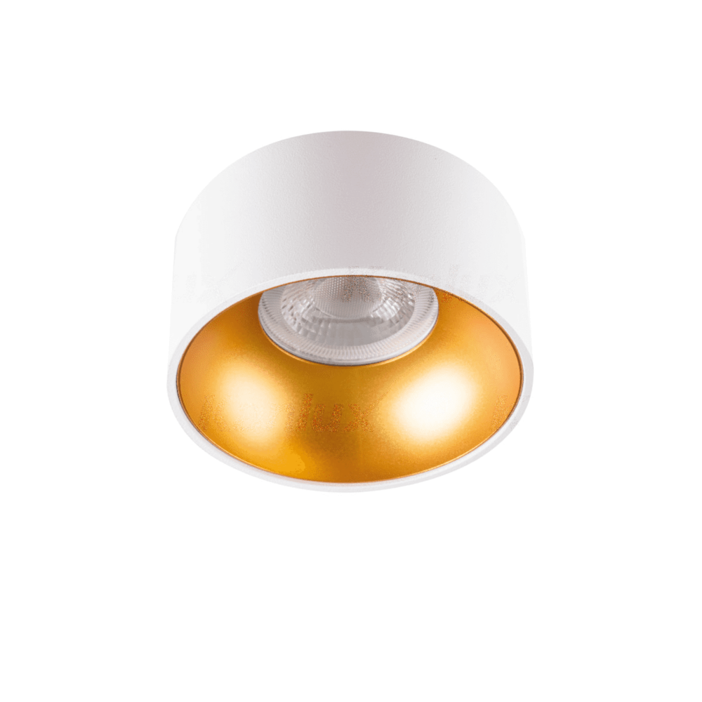 Kanlux LED GU10 plafondspot wit goud rond - Enkelvoudig voor 1 LED GU10 spot Kanlux LED GU10 plafondspot wit goud rond - Enkelvoudig voor 1 LED GU10 spot