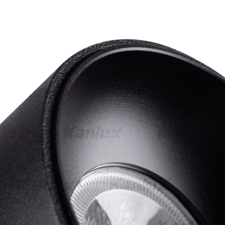 Kanlux LED GU10 Plafondspot zwart rond - 1 x GU10 aansluiting