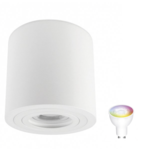 Spectrum WiFi LED plafondspot IP65 - Tube rond Wit - met GU10 fitting - Bediening via de app