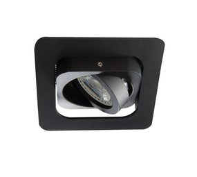 Kanlux LED GU10 inbouwspot zwart - Dubbelvoudig kantelbaar - Zaagtmaat 80x80 mm Kanlux LED GU10 inbouwspot zwart - Dubbelvoudig kantelbaar - Zaagtmaat 80x80 mm