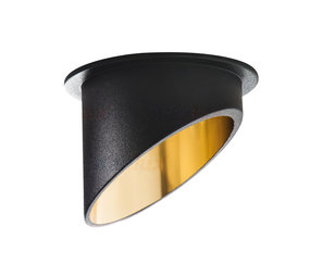Kanlux LED GU10 inbouwspot zwart-goud rond - Enkelvoudig voor 1 LED GU10 spot Kanlux LED GU10 inbouwspot zwart-goud rond - Enkelvoudig voor 1 LED GU10 spot
