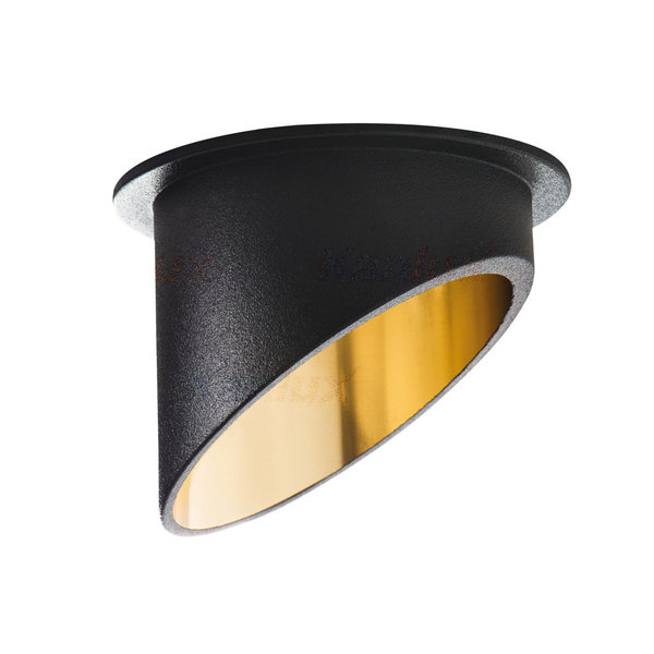 Kanlux LED GU10 inbouwspot zwart-goud rond - Enkelvoudig voor 1 LED GU10 spot