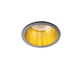 Kanlux LED GU10 inbouwspot zwart-goud rond - Enkelvoudig voor 1 LED GU10 spot Kanlux LED GU10 inbouwspot zwart-goud rond - Enkelvoudig voor 1 LED GU10 spot