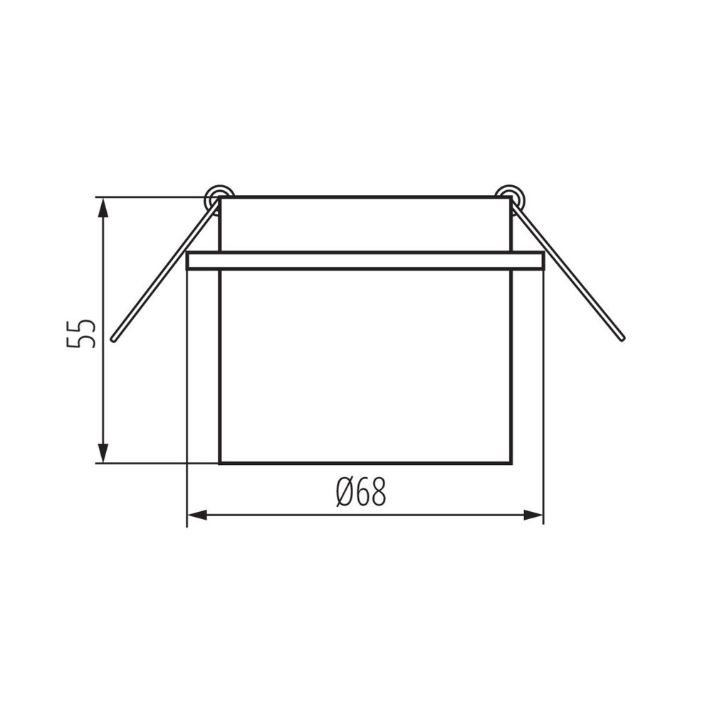 Kanlux LED GU10 inbouwspot zwart-goud rond - Enkelvoudig voor 1 LED GU10 spot Kanlux LED GU10 inbouwspot zwart-goud rond - Enkelvoudig voor 1 LED GU10 spot