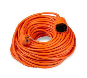 Technik Verlengsnoer - Geschikt voor buiten - 30 meter - H05VV-F3G1,5 geaard - Oranje Technik Verlengsnoer - Geschikt voor buiten - 30 meter - H05VV-F3G1,5 geaard - Oranje