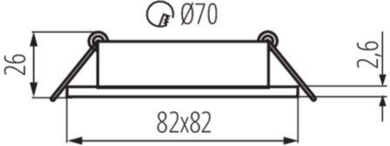 Kanlux LED inbouwspot Premium mat zwart - Zaagmaat 70-74mm buitenmaat 82x82mm Kanlux LED inbouwspot Premium mat zwart - Zaagmaat 70-74mm buitenmaat 82x82mm