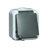 LCB Enkel stopcontact voor buiten IP 44 - SWD wcd RA grijs