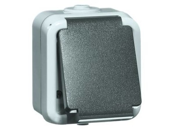 LCB Enkel stopcontact voor buiten IP 44 - SWD wcd RA gr