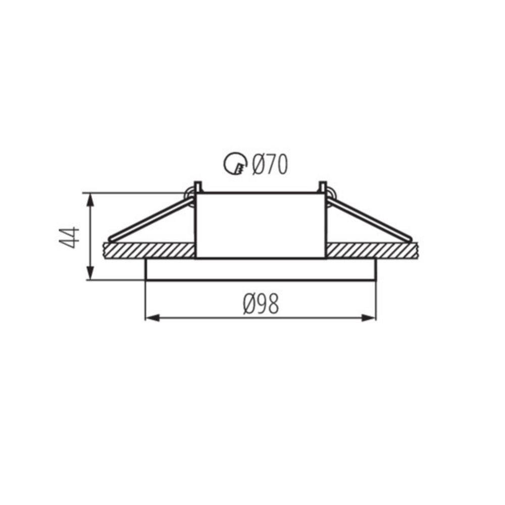 Kanlux LED inbouwspot - 1x GU10 - Zaagmaat 74mm - Buitenmaat 89mm - Zwart - Grijs Kanlux LED inbouwspot - 1x GU10 - Zaagmaat 74mm - Buitenmaat 89mm - Zwart - Grijs