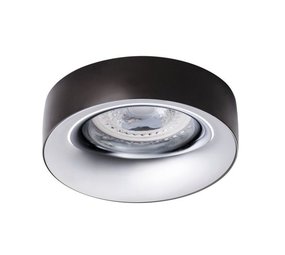 Kanlux LED inbouwspot - 1x GU10 - Zaagmaat 74mm - Buitenmaat 89mm - Zwart - Grijs Kanlux LED inbouwspot - 1x GU10 - Zaagmaat 74mm - Buitenmaat 89mm - Zwart - Grijs