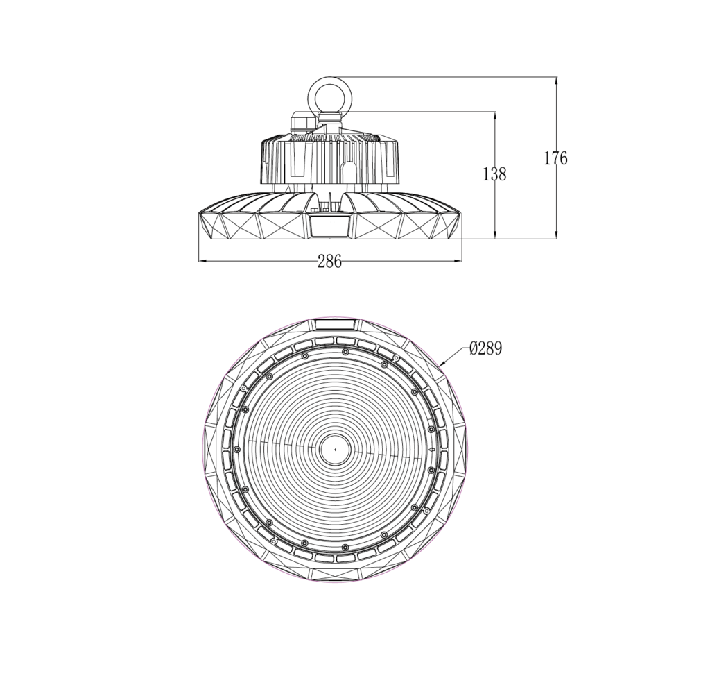 LCB LED UFO High Bay - 70W 190lm p/w - 13.300 Lumen - 5000K - Max High Lumen - 5 jaar garantie