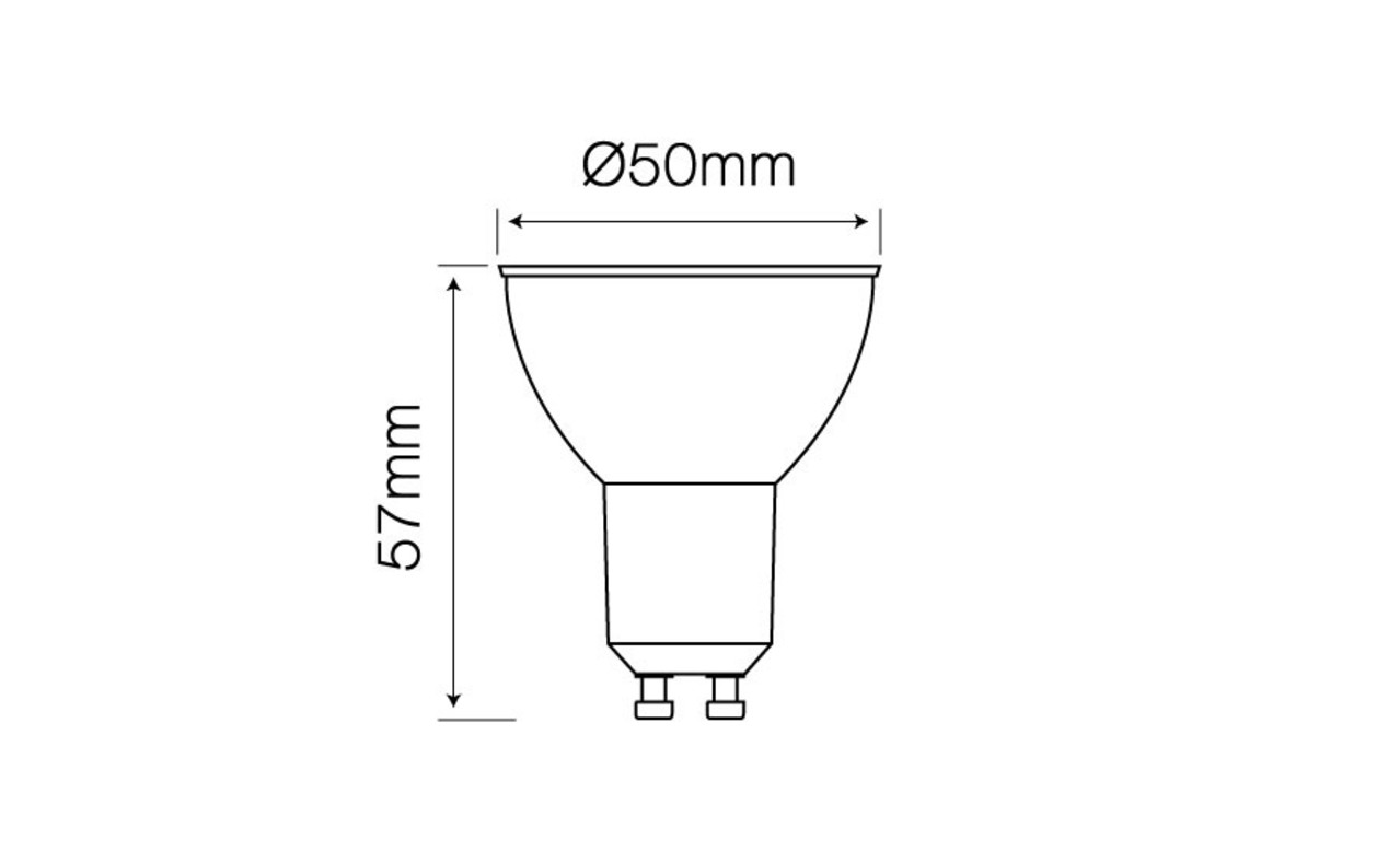 Modee LED spot GU10 - 1W - 2700K warm wit licht - vervangt 10W - 36° lichtspreiding.