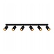LED plafondspot mat zwart goud - 6 verstelbare spots - GU10 aansluiting LED plafondspot mat zwart goud - 6 verstelbare spots - GU10 aansluiting