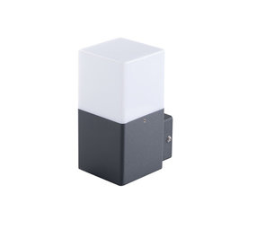 Kanlux OP=OP LED Wandlamp Buiten - 1x E27 fitting - Antraciet - IP44