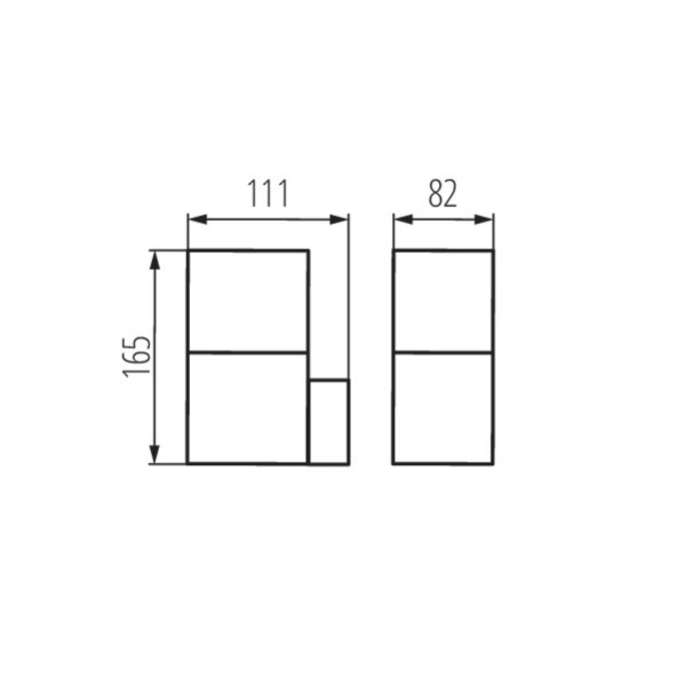 Kanlux LED Wandlamp Buiten - 1x E27 fitting - Antraciet
