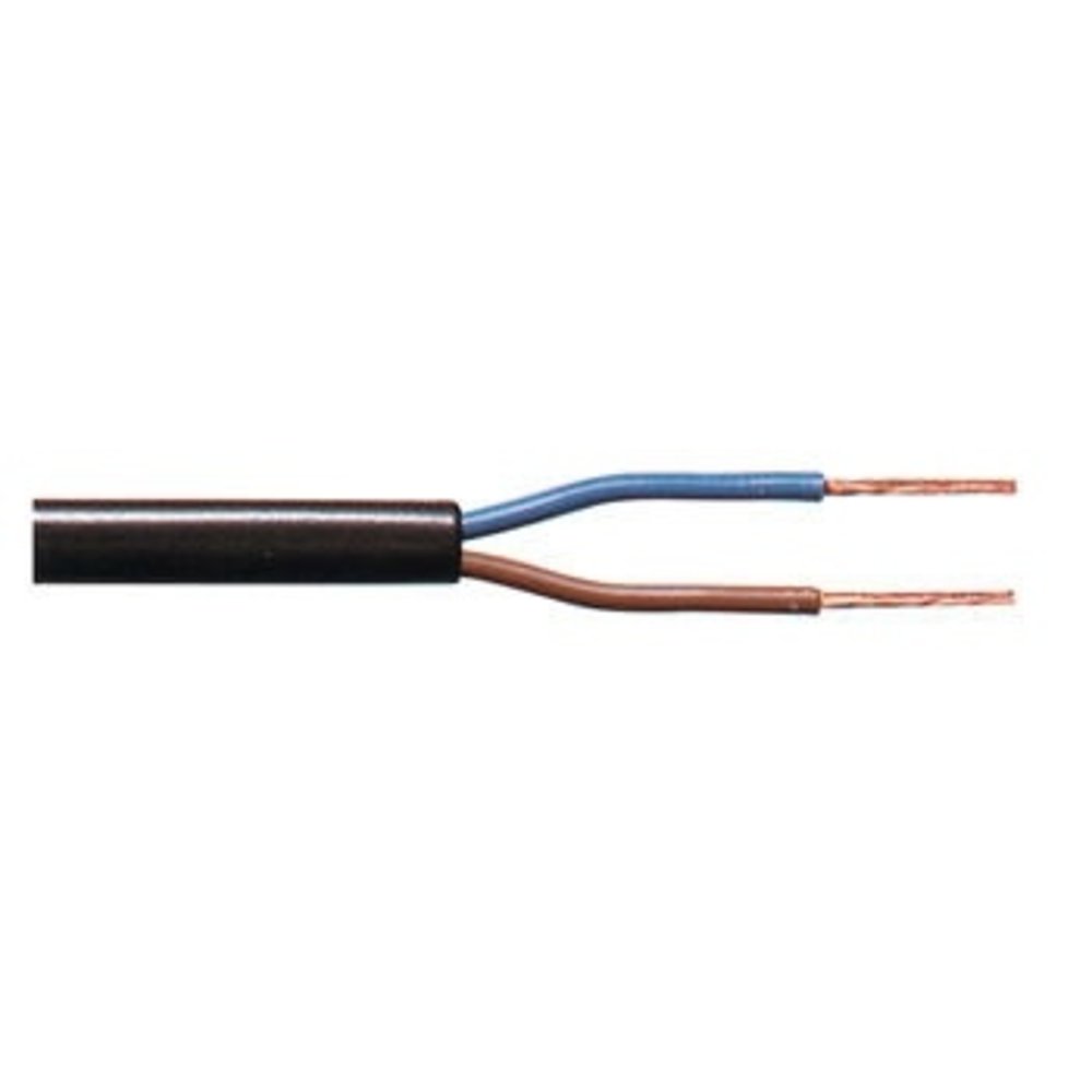 Aigostar Aansluitsnoer - per meter - 2x 0.75 mm2 met zwarte mantel plat - H03VVH2-F Aigostar Aansluitsnoer - per meter - 2x 0.75 mm2 met zwarte mantel plat - H03VVH2-F
