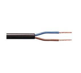 Aigostar Aansluitsnoer per meter - 2x 0.75 mm2 met zwarte mantel plat - H03VVH2-F Aigostar Aansluitsnoer per meter - 2x 0.75 mm2 met zwarte mantel plat - H03VVH2-F