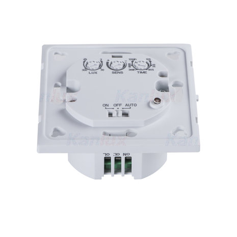 Kanlux Bewegingssensor inbouw 180° -  IP20 - Microgolf bewegingsmelder - 230V max. 1200W  - Wit