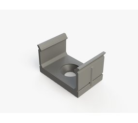 LCB Montagebeugels voor Aluminium profiel 1000*9*12mm - plat - grijs - set van 2 incl. schroeven LCB Montagebeugels voor Aluminium profiel 1000*9*12mm - plat - grijs - set van 2 incl. schroeven