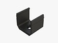 OP=OP Montagebeugels voor Aluminium profiel 1000*16*12mm - diep - zwart - set van 2 incl. schroeven