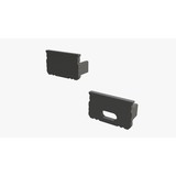 LCB Begin- en eindstuk voor Aluminium profiel 1000*9*12mm - plat - zwart