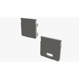 LCB Begin- en eindstuk voor Aluminium profiel 1000*16*12mm - diep - grijs