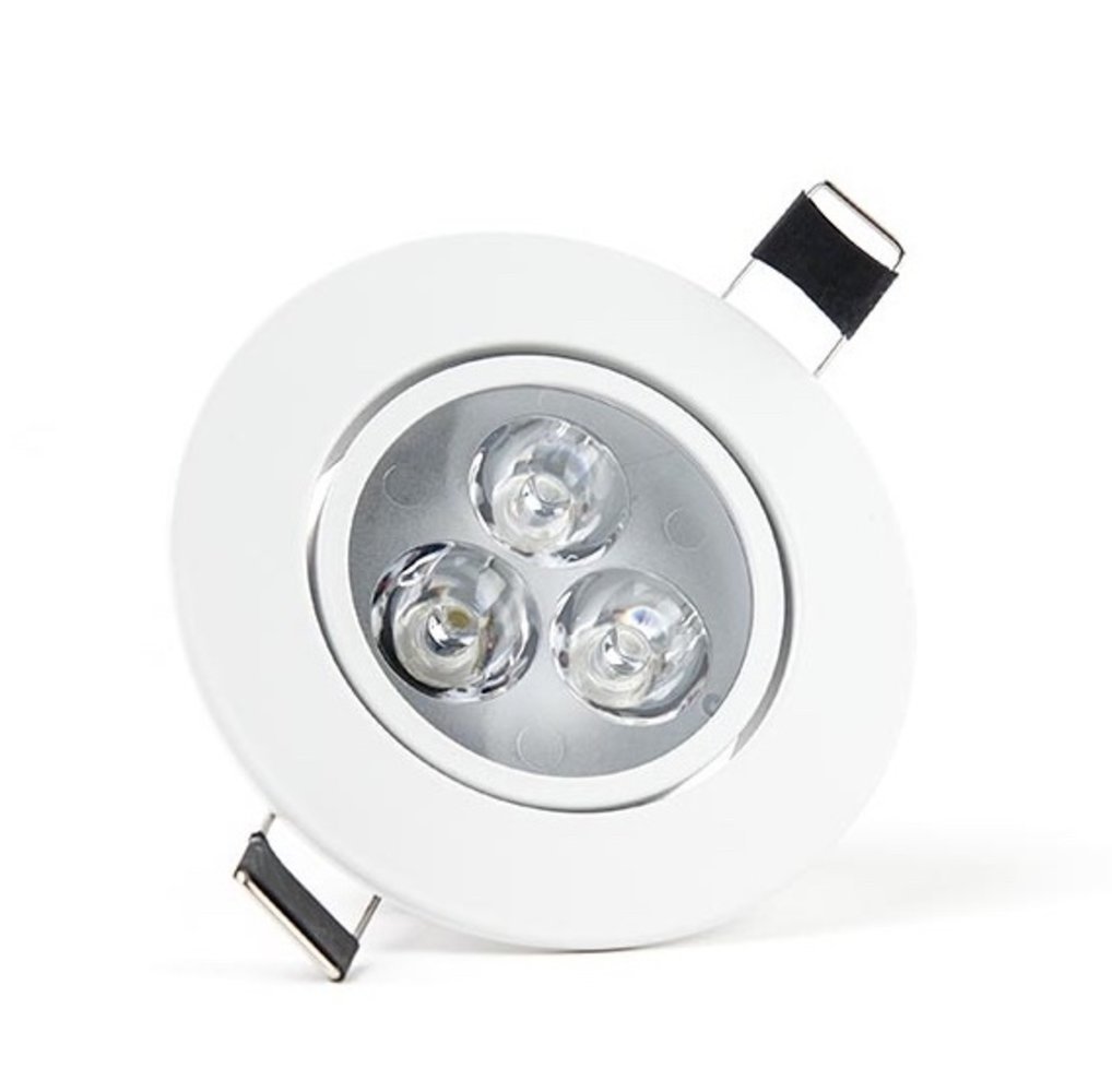 LED inbouwspot Dimbaar 3W vervangt 25W - 2700K warm wit licht - Kant - Ledlichtdiscounter.nl