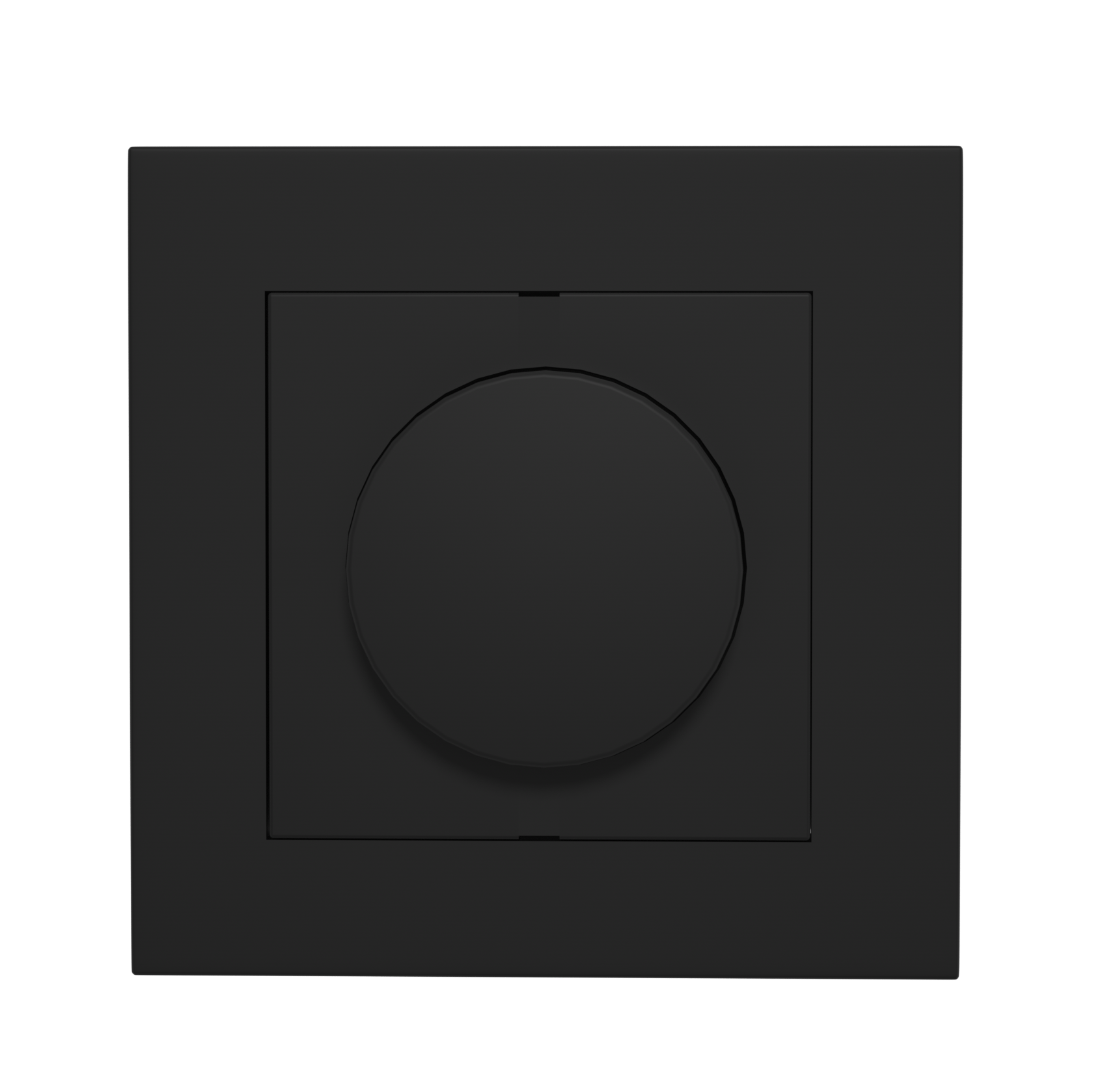 LED Dimmer afdekraam / afdekplaat Modern Zwart 84x84mm