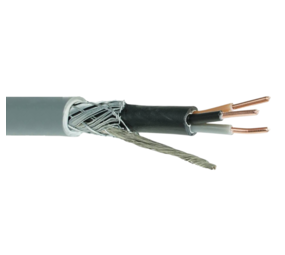 LCB Grondkabel XMvK-AS - 3x 2.5mm2 met grijze mantel rond - per meter LCB Grondkabel XMvK-AS - 3x 2.5mm2 met grijze mantel rond - per meter