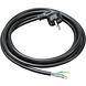1 Aansluitsnoer hoekstekker - 5 meter - H03VV-F 3G0,75 - Zwart