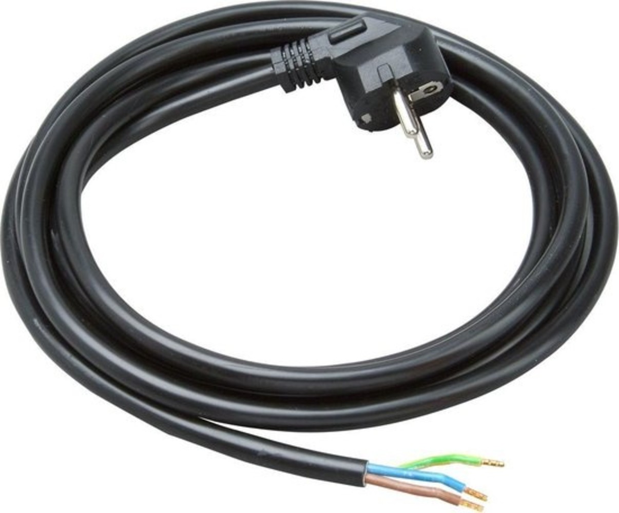 LCB Aansluitsnoer hoekstekker - 4 meter - H03VV-F 3G0,75 - Zwart LCB Aansluitsnoer hoekstekker - 4 meter - H03VV-F 3G0,75 - Zwart