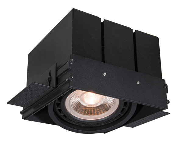 Lucide LED Inbouwspot Armatuur Zwart - TRIMLESS - AR111 GU10 Fitting - excl. LED spot - Instucbaar Lucide LED Inbouwspot Armatuur Zwart - TRIMLESS - AR111 GU10 Fitting - excl. LED spot - Instucbaar