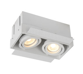 Lucide OP=OP TRIMLESS Inbouwspot-Wit-2xGU10-50W-Alumin. Lucide OP=OP TRIMLESS Inbouwspot-Wit-2xGU10-50W-Alumin.