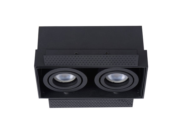 Lucide Lucide TRIMLESS - Inbouwspot - 2xGU10 - Zwart Lucide Lucide TRIMLESS - Inbouwspot - 2xGU10 - Zwart