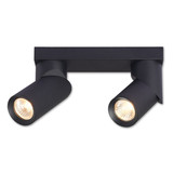 LCB OP=OP LED plafondspot mat zwart - 2 verstelbare GU10 spots