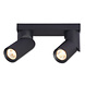 LED plafondspot mat zwart - 2 verstelbare GU10 spots LED plafondspot mat zwart - 2 verstelbare GU10 spots