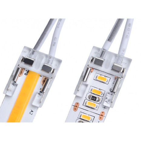 LCB LED Strip COB toebehoren | 10MM Beginstuk Connector - 2-Pins Koppelstuk - IP20 - Voor 12V/24V LED strips LCB LED Strip COB toebehoren | 10MM Beginstuk Connector - 2-Pins Koppelstuk - IP20 - Voor 12V/24V LED strips