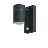 Lucide LED Wandlamp ARNE zwart - 5W 2700K  - incl. bewegingssensor