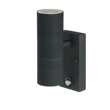 Lucide ARNE-LED - Wandspot Buiten - Ø 6,3 cm - LED - GU10 - 2x5W 2700K - IP44 - Zwart