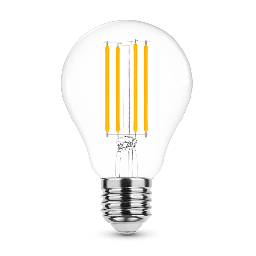 Modee LED Filament Lamp E27 Modee A60 - 8W - 2700K Warm Wit - 360° - Niet Dimbaar - Transparant Glas - Vervangt 80W Modee LED Filament Lamp E27 Modee A60 - 8W - 2700K Warm Wit - 360° - Niet Dimbaar - Transparant Glas - Vervangt 80W