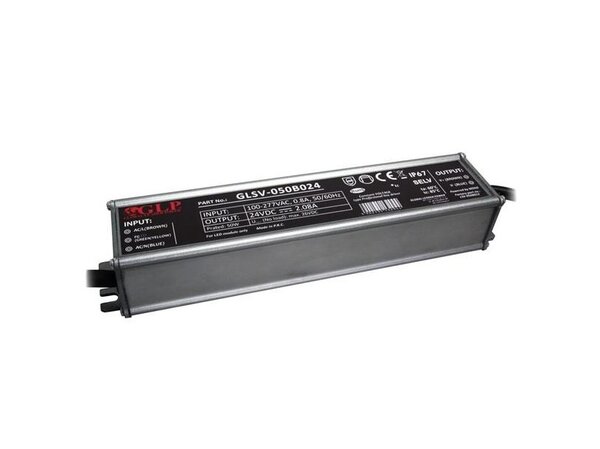 GLP LED voedingsadapter - 24V 48W 2A - IP67 Waterdicht GLP LED voedingsadapter - 24V 48W 2A - IP67 Waterdicht